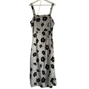 uo tessie smocked puff sleeve midi dress UO Tessie Smock Sleeve Midi Dress